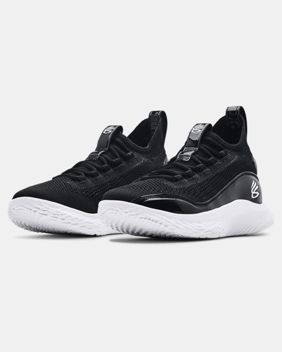 Unisex Curry 8 Team Basketball Shoes, Black, pdpMainDesktop image number 3